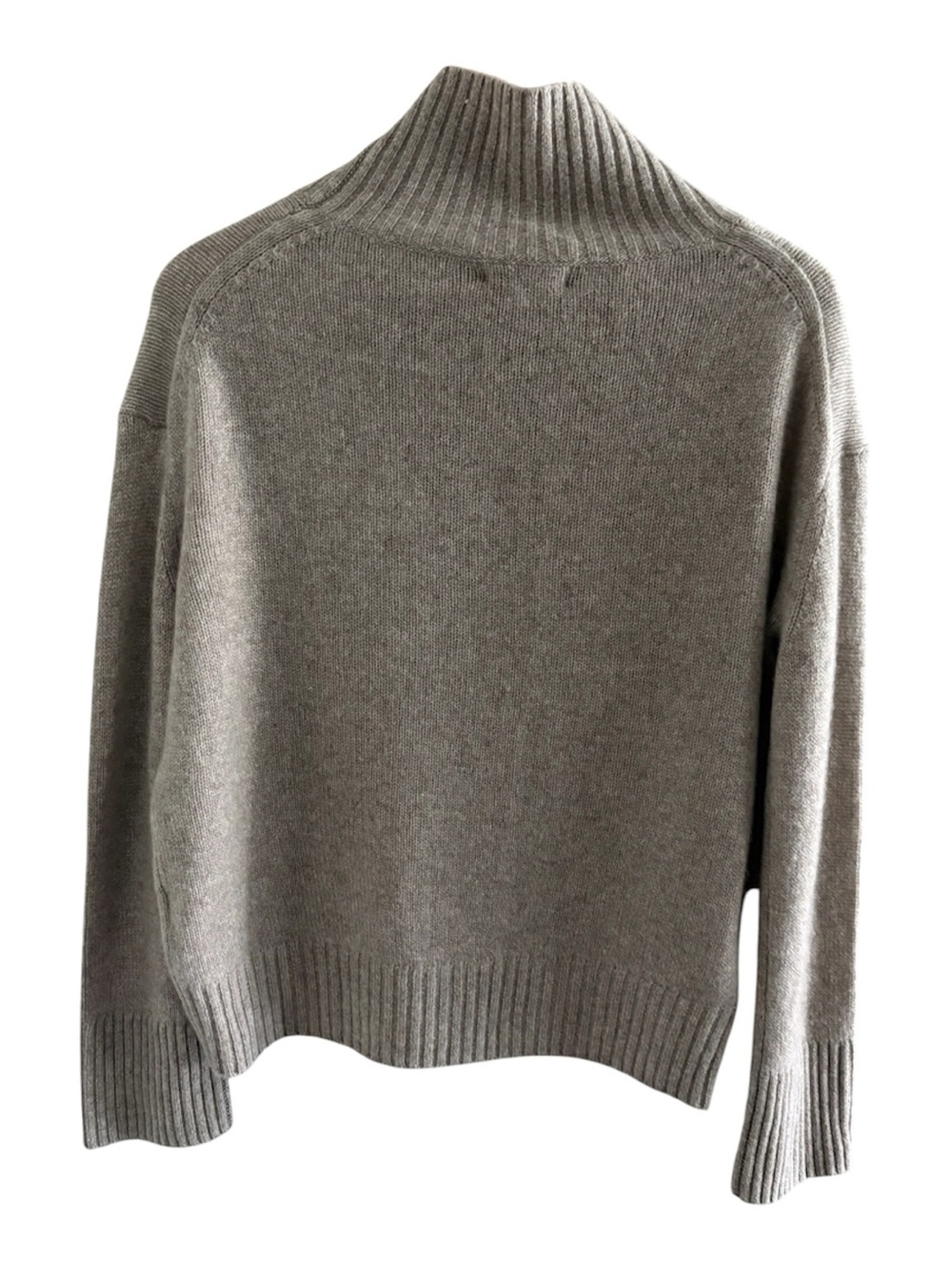 Banana Republic 100% Cashmere Taupe Mock Neck Sweater NWT - Picture 6 of 9